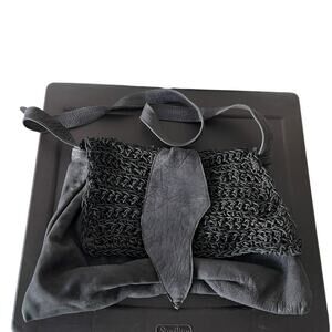 Susan Riedweg Black  Leather Purse Handbag Satchel  One Of A Kind Bag